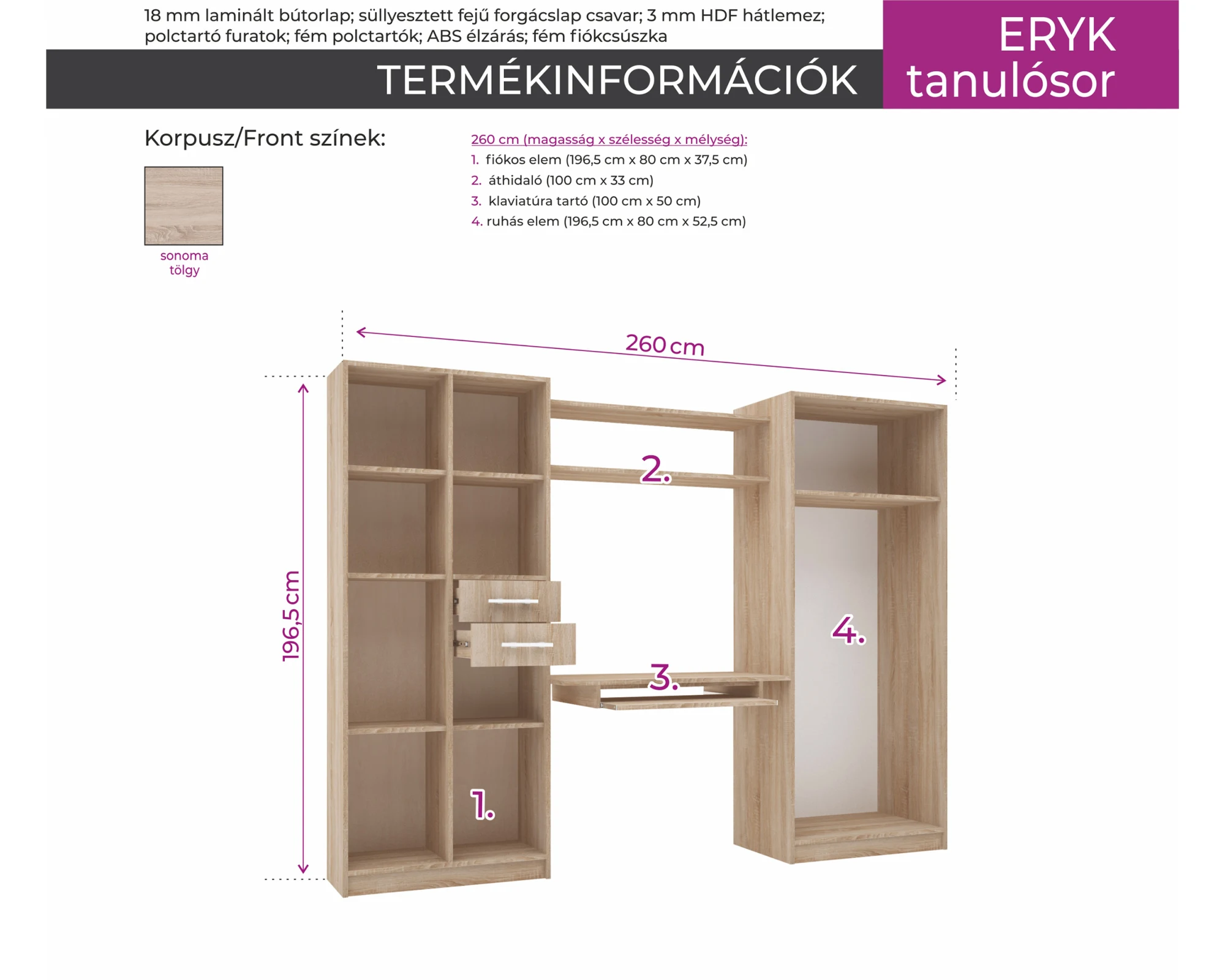Eryk 260-as tanulósor