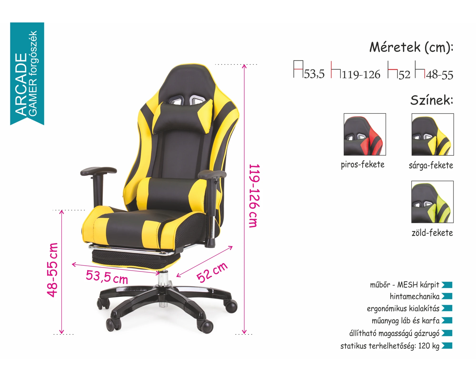 Arcade gamer szék