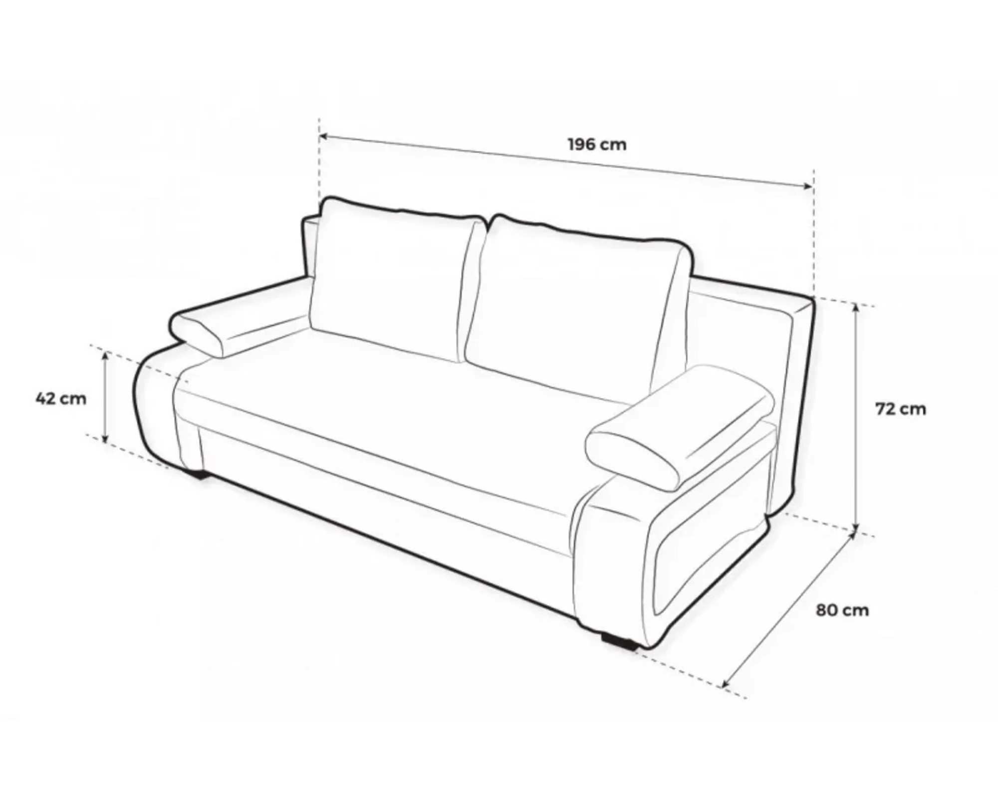 INES (szövetes) kanapé